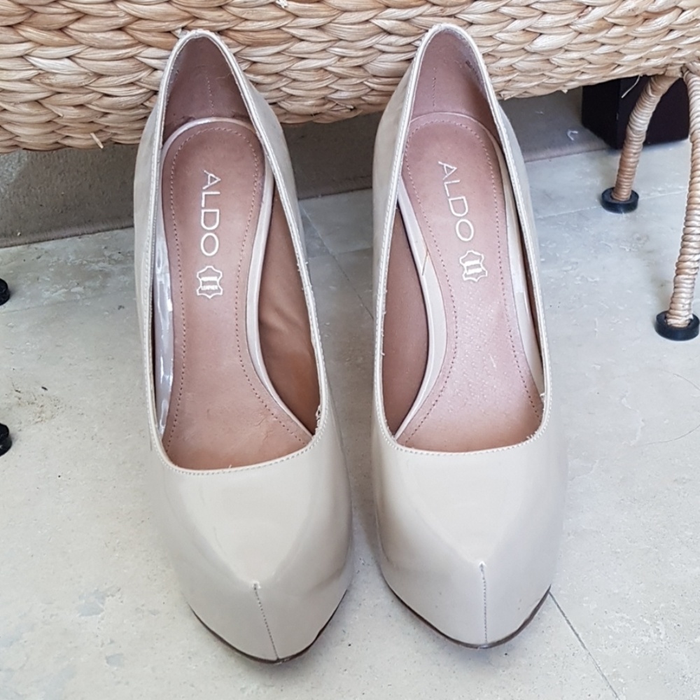 Aldo platform shoes nude 37